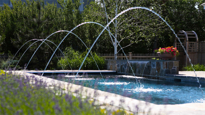 Pool Fountains Water Features